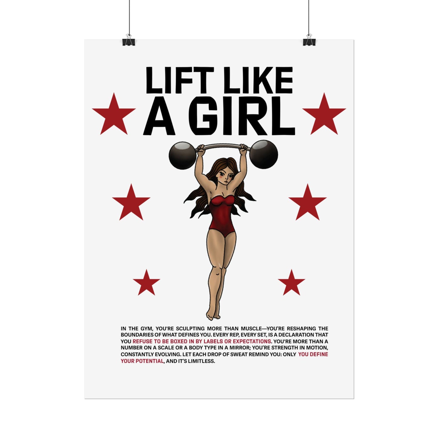 "Lift like a Girl" Poster