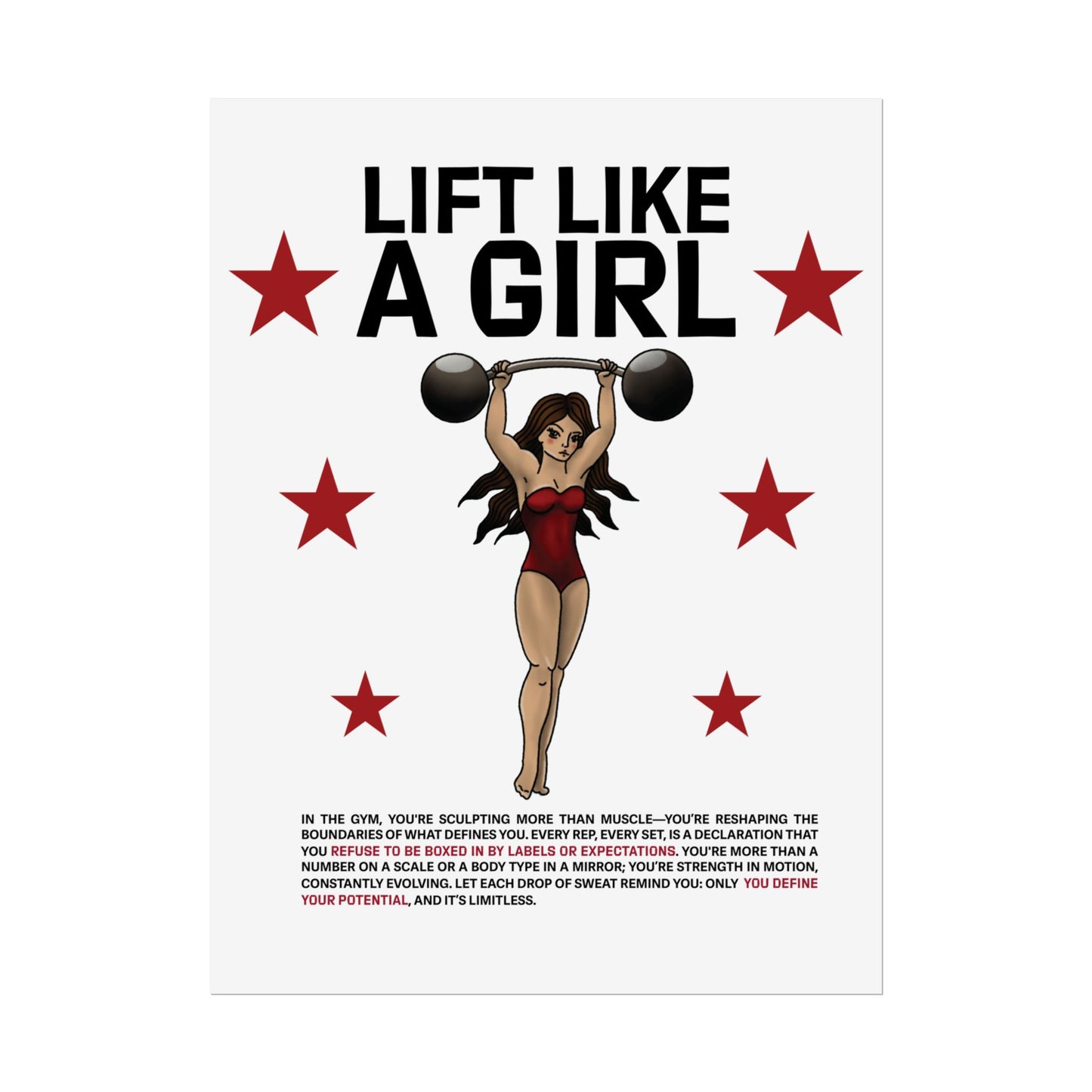 "Lift like a Girl" Poster