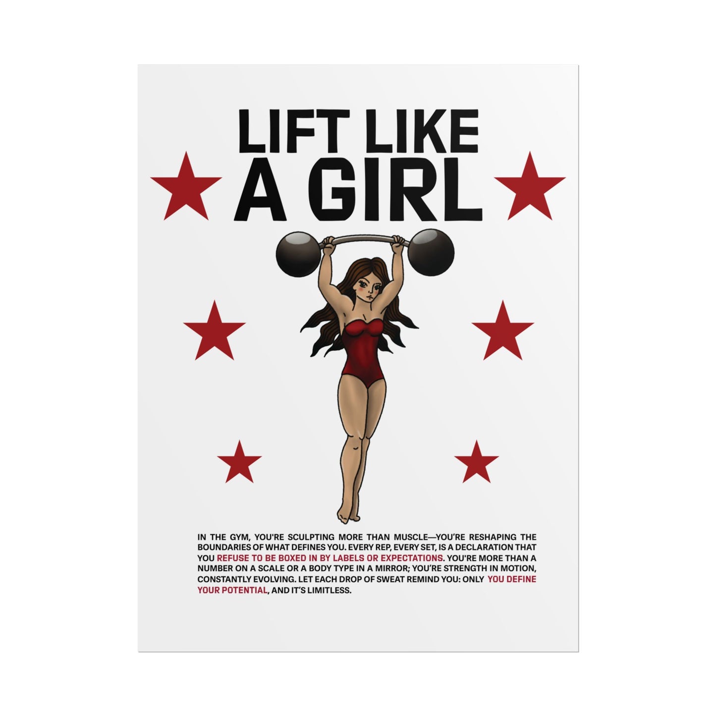 "Lift like a Girl" Poster